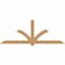 Ekena Millwork Redmond Smooth Timber Gable Bracket, Western Red Cedar, 108"W x 40"H x 3 1/2"D x 5 1/2"F, 9/12 Pitch GBW108X40X0406RED00SWR - alternate 1